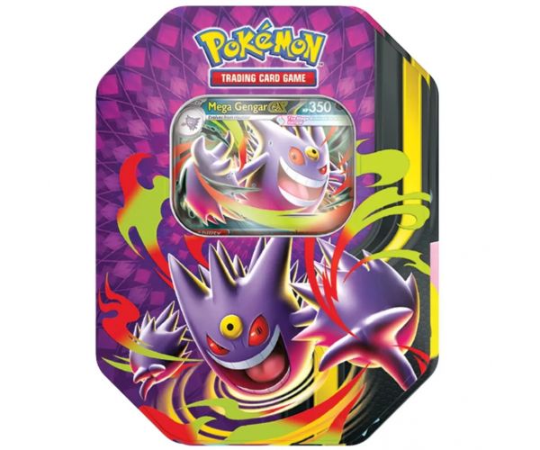 Pachet colecționabil de cărți Pokémon TCG: Mega Moonlit Tin, în două variante, 1 bucată