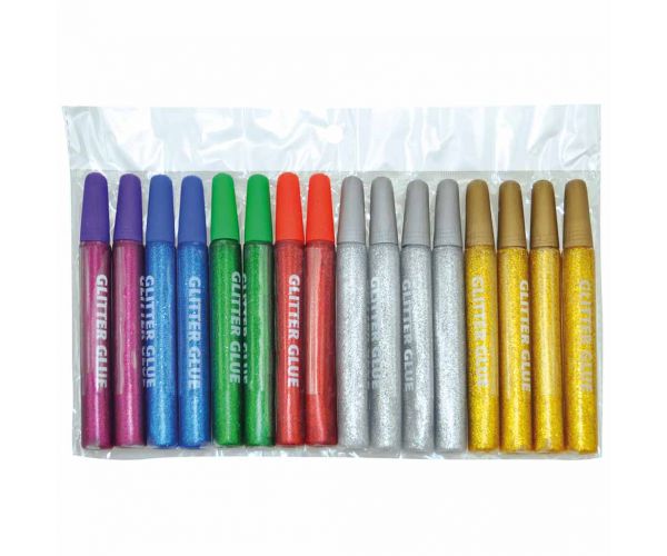 Pachet de lipici sclipitor cu mai multe culori 16x13ml