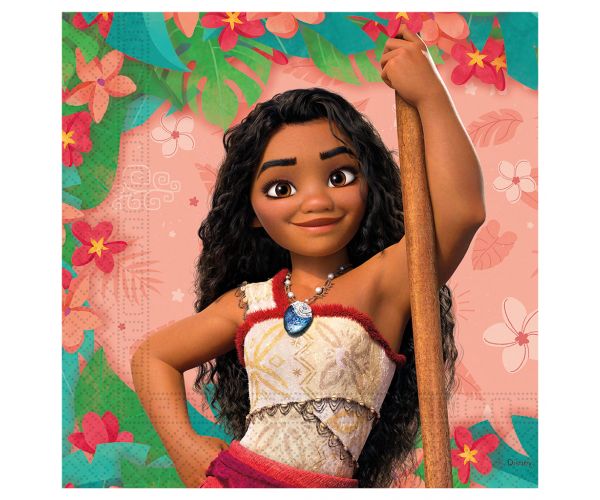 Pachet de șervețele Disney+Prințesele Vaiana 2, 20 de bucăți, 2 straturi
