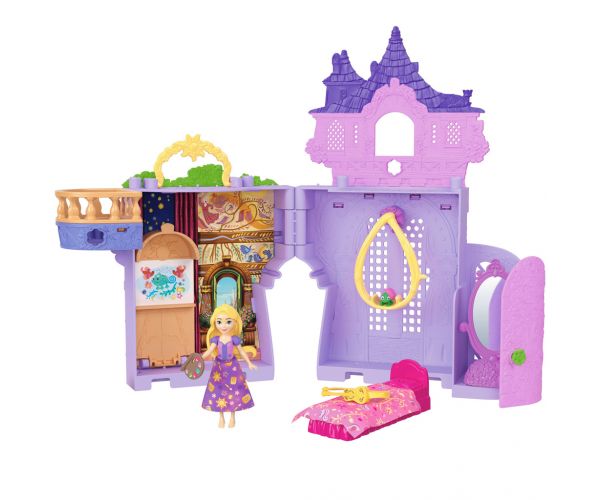 Palatul prințeselor Disney mini cu păpușă Rapunzel - Mattel