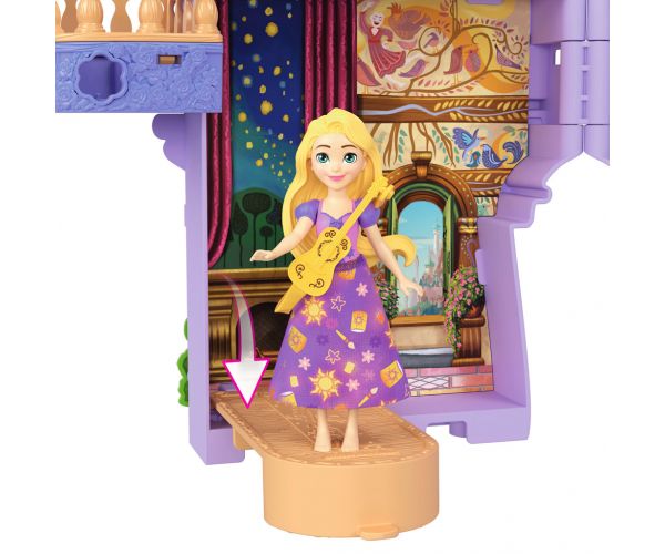 Palatul prințeselor Disney mini cu păpușă Rapunzel - Mattel