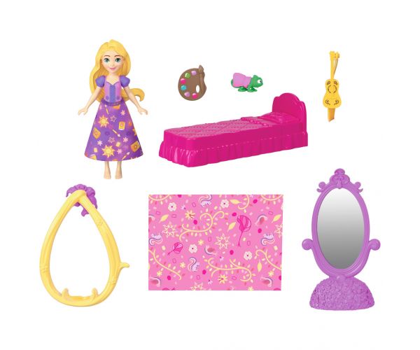Palatul prințeselor Disney mini cu păpușă Rapunzel - Mattel