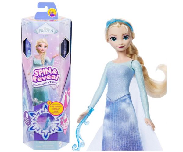 Păpușa Elsa cu surpriză magică Spin Reveal Frozen - Mattel