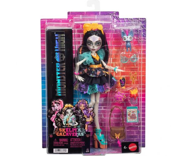 Păpușă Monster High Skelita Calaveras cu accesorii - Mattel