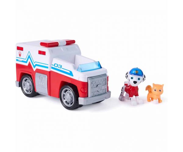 Patrula Cățelușilor: Marshall vehicul cu mecanism de retragere și figură - Spin Master