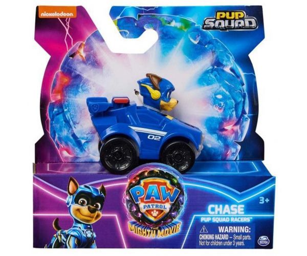 Patrula Cățelușilor Superfilmul: Cursele Echipei Pui - Figurina Chase cu vehicul - Spin Master