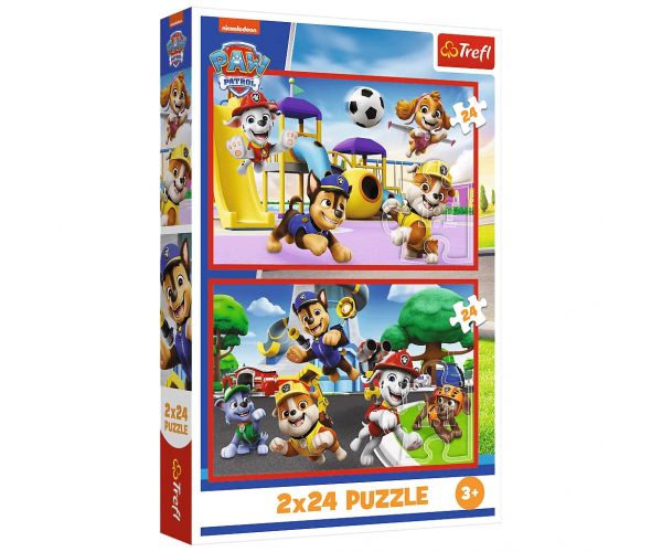 Patrula Cățelușilor o zi de joacă puzzle 2x24 piese - Trefl