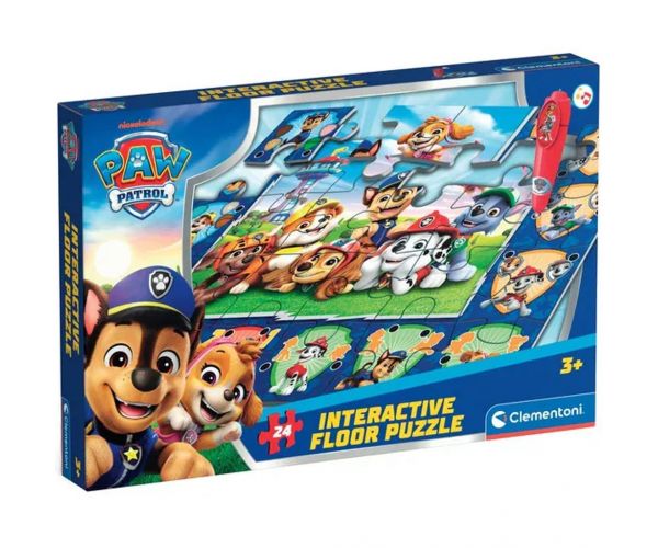 Patrula Cățelușilor puzzle interactiv pentru podea, 24 de piese - Clementoni
