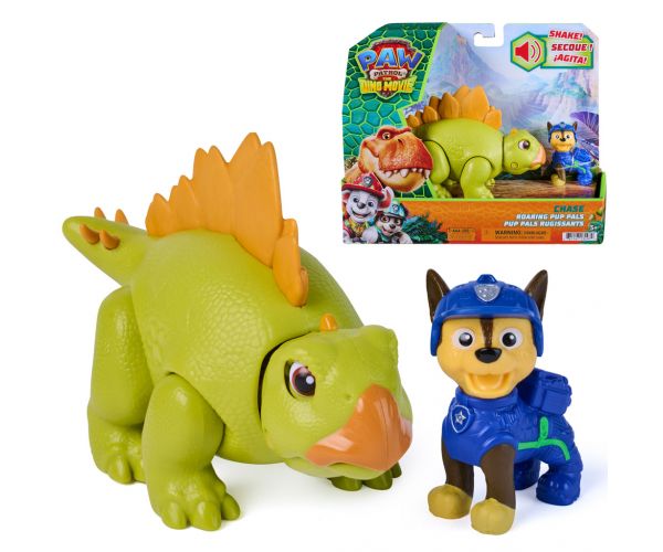 Patrula cățelușilor: Filmul Dino la cinema — Prieteni răcnitori cu figurina Chase - Spin Master