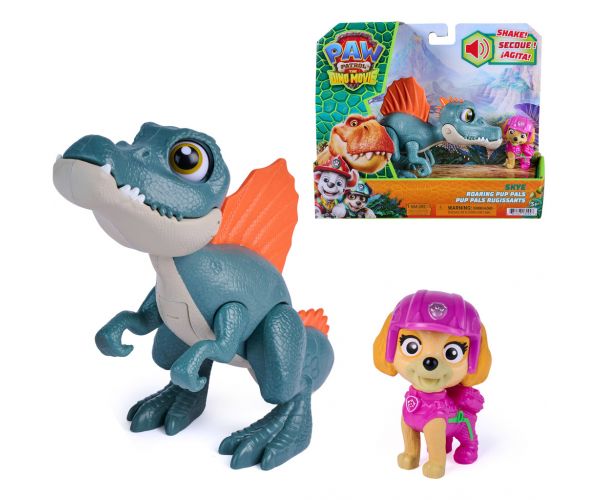 Patrula cățelușilor: Filmul cu dinozauri la cinema — Prieteni urlători cu figurina Skye - Spin Master