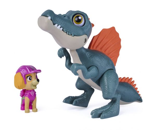 Patrula cățelușilor: Filmul cu dinozauri la cinema — Prieteni urlători cu figurina Skye - Spin Master