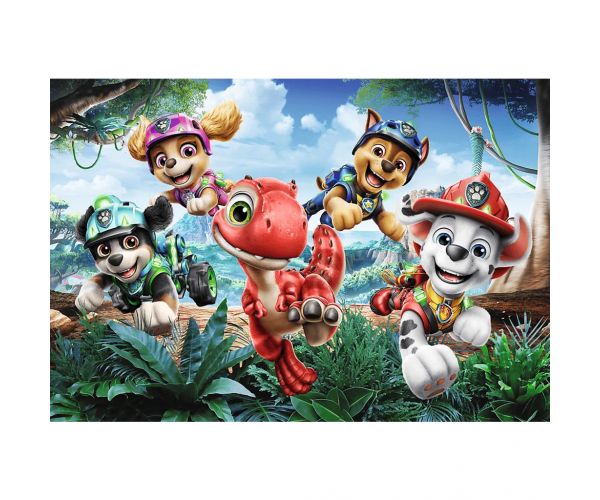 Paw Patrol Aventură de salvare a dinozaurilor, puzzle de 60 de piese - Trefl