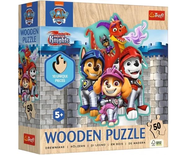 Paw Patrol puzzle din lemn cu 50 de piese - Trefl