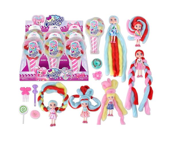 Păpuși Candylocks mai multe variante 18cm