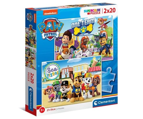 Paw Patrol 2x20 bucăți puzzle - Clementoni