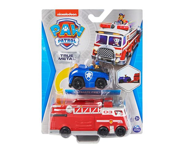 Paw Patrol: Ultimate Marshall mașină de pompieri și Chase mașină de poliție echipă - Spin Master