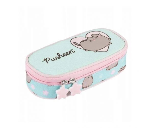 Penar oval albastru Pusheen 23x9,5x6cm
