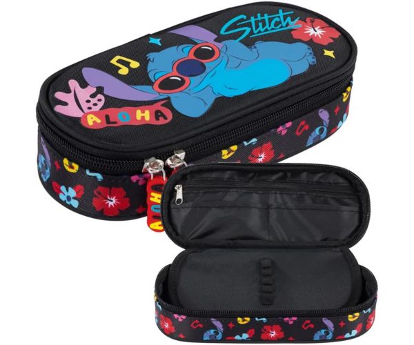 Penar oval negru Disney Stitch Aloha PC01 23 x 9,5 x 6 cm