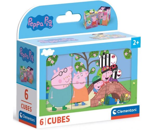Peppa Pig set de 6 cuburi de poveste - Clementoni