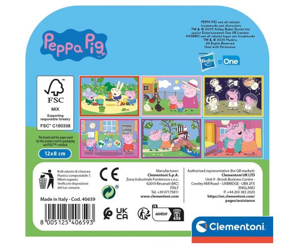 Peppa malac 6db-os mesekocka - Clementoni