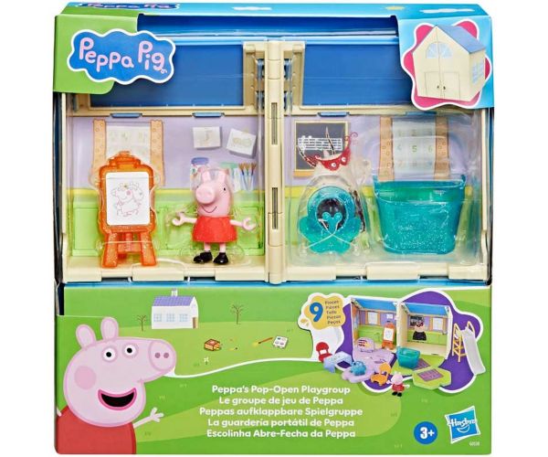 Peppa Purcelușa: Set de joacă cu grupa de grădiniță pliabilă Peppa - Hasbro