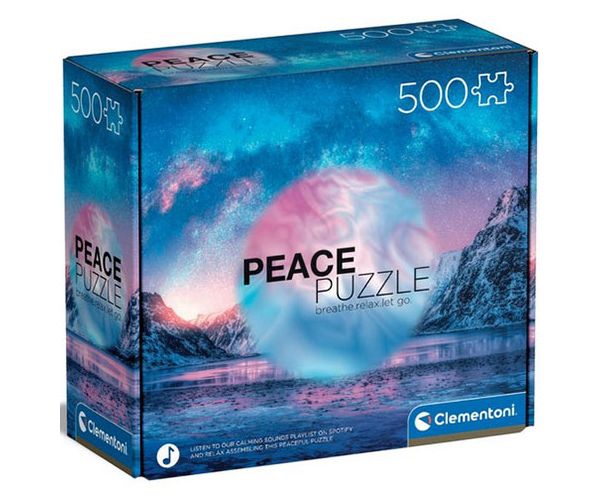 Peace Puzzle: Albastru deschis 500 bucăți puzzle - Clementoni
