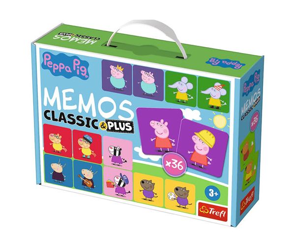 Peppa Pig Classic & Plus joc de memorie 36 bucăți - Trefl