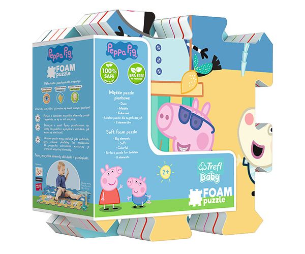 Peppa Pig în vacanță puzzle burete - Trefl