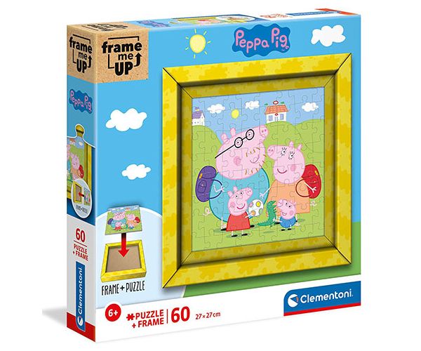 Peppa Pig puzzle cu ramă 60 bucăți - Clementoni