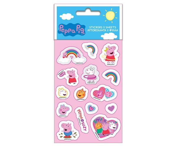 Peppa Pig și prietenii set abțibild 8x12cm 5 foi