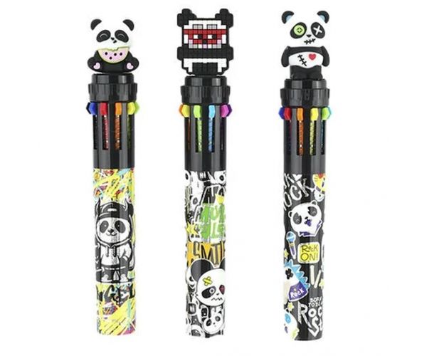 Pix cu 10 culori, design Panda, diverse modele, 1 buc.