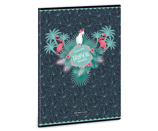 Pink Flamingo caiet cu pătrățele A4