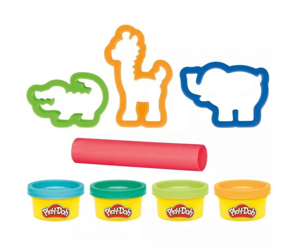 Play‑Doh: Set mini safari de plastilină cu 4 borcănașe - Hasbro