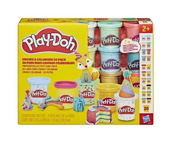Play-Doh: Create & Celebrate set de plastilină, 20 piese - Hasbro