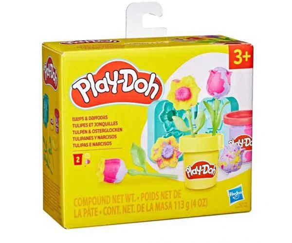 Play-Doh: Floricele mici - Set de plastilină cu lalea și narcisă - Hasbro