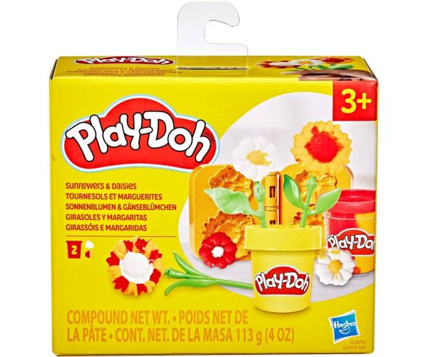 Play-Doh: Floricele mici - Set de plastilină floarea-soarelui și margaretă - Hasbro