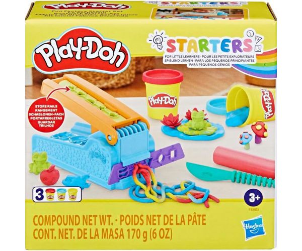 Play-Doh: Set de început Fun Factory cu 3 borcane de plastilină 170g