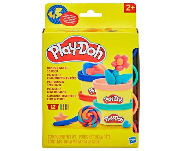 Play-Doh: Set de joacă Delicii și Favoruri cu 12 cutii de plastilină - Hasbro