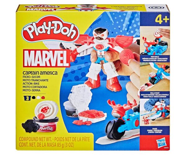 Play-Doh: Set de joacă Marvel Captain America Moto Slicer - Hasbro