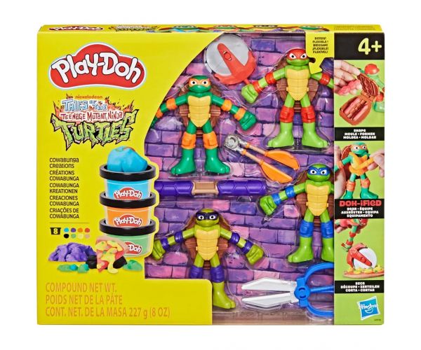 Play-Doh: Set de joacă cu Țestoasele Ninja Cowabunga Creations - Hasbro