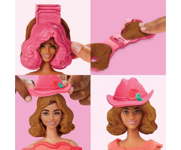 Play-Doh: Set de modelaj Barbie cu modele florale și franjuri - Hasbro