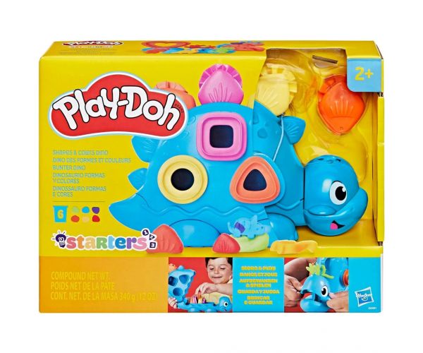 Play-Doh: Set de modelaj cu forme și culori cu dinozaur, 340g - Hasbro