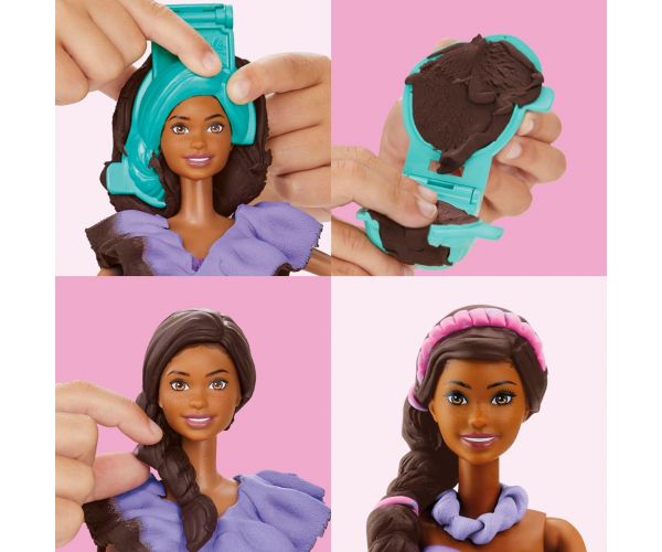 Play-Doh: Barbie Fashionista fodros ruhák gyurma szett babával - Hasbro