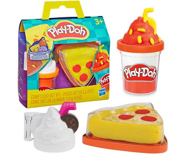 Play-Doh: Treats To Go Pizza și milkshake - set de plastilină - Hasbro