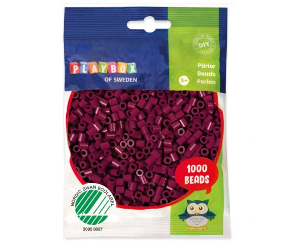 PlayBox: 1000 de mărgele MIDI de 5 mm pentru călcat, culoare prună