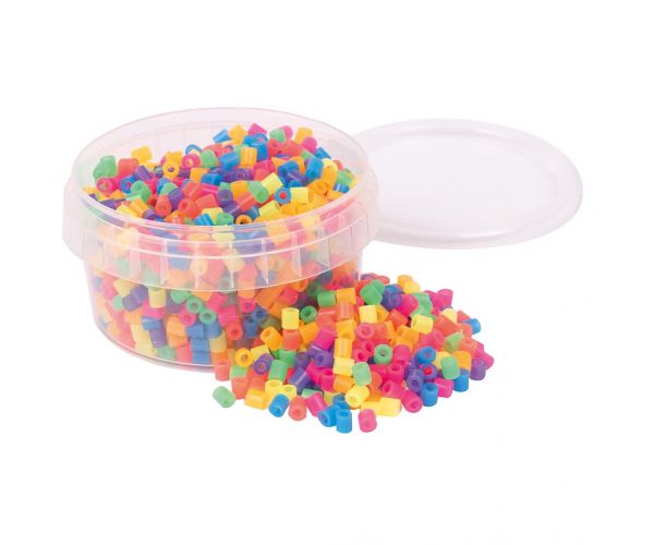 PlayBox: 1000 de mărgele MIDI de 5 mm pentru călcat în culori neon