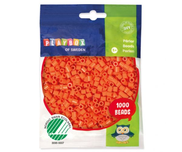 PlayBox: 1000 de mărgele MIDI de 5 mm, termoadezive, culoare portocaliu deschis
