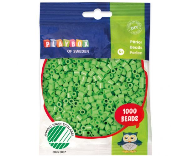 PlayBox: 1000 de mărgele MIDI de 5 mm, termocolante, culoare verde de primăvară