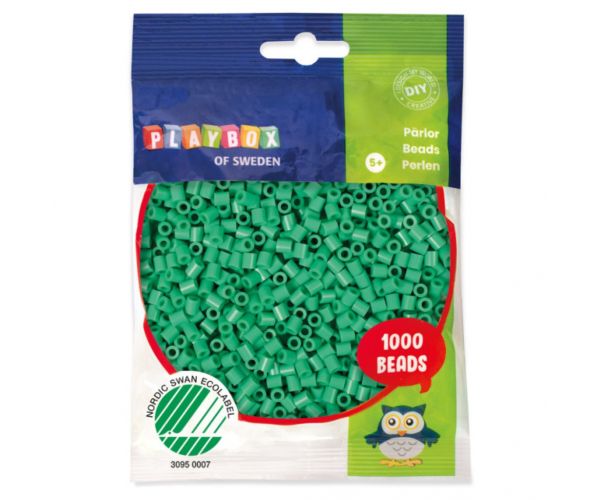 PlayBox: 1000 de mărgele MIDI de 5 mm, termocolante, culoare verde marin