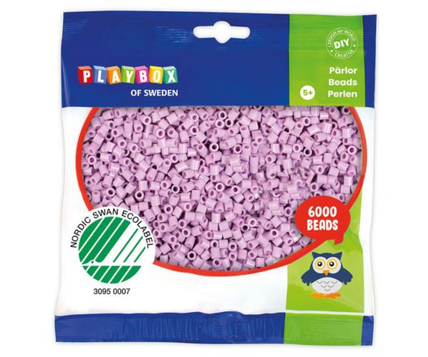 PlayBox: 5mm-es MIDI vasalható gyöngy 6000db-os pasztell lila színben
